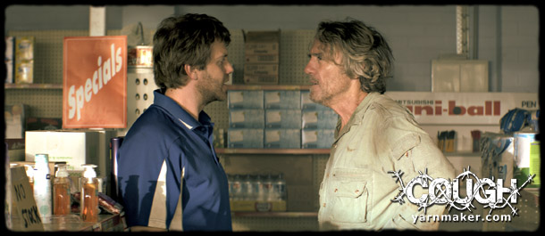 Christopher Sommers (Left) and Robert Coleby (Right) star in Cough